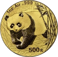 1 Uncja Chińska Panda Złota Moneta | 2001