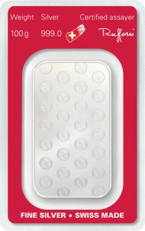 100g Srebrna Sztabka | Argor-Heraeus