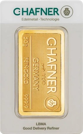 50g Złota Sztabka C.Hafner