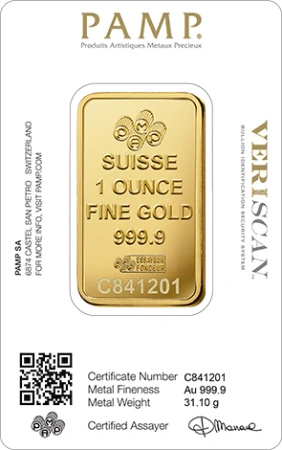 1 Uncja Złota Sztabka | PAMP Fortuna