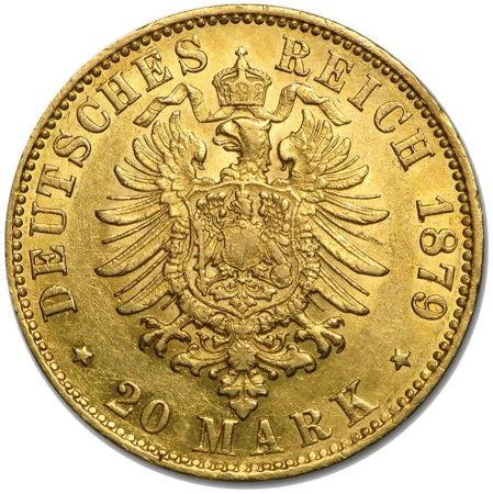 20 Marek Wolne i Hanzeatyckie Miasto Hamburg Złota Moneta | 1875 -1913