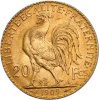 20 Franków Francja Marianna i Kogut Złota Moneta | 1899 -1914