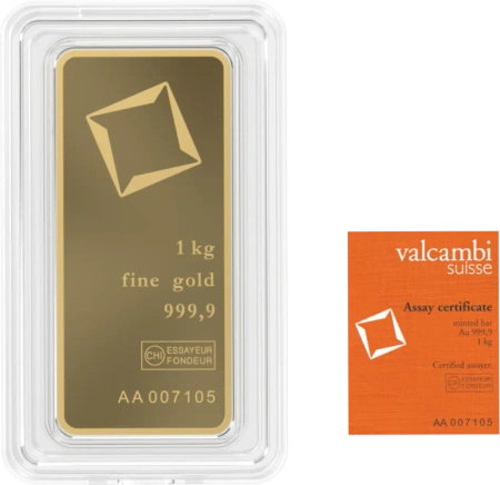 1 Kilogram Złota Sztabka | Valcambi