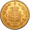 20 Lirów Włochy Umberto I Złota Moneta | 1879 - 1897