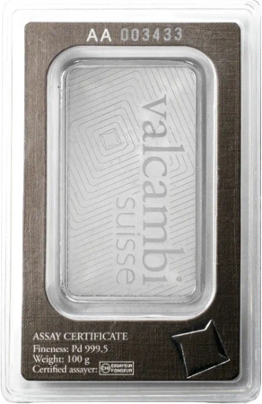 100g Sztabka Palladu | Valcambi
