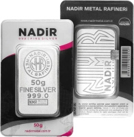 50g Srebrna Sztabka | Nadir Metal Rafineri