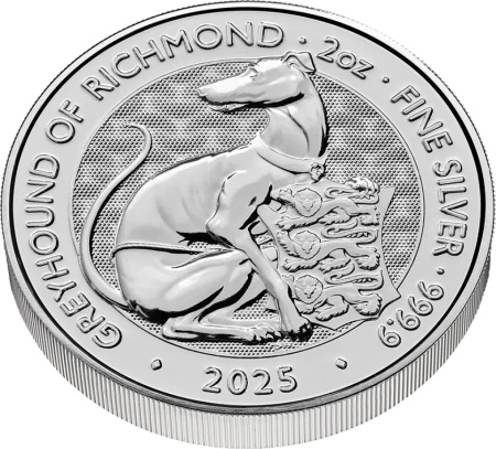 2 oz Bestie Tudorów Greyhound of Richmond Srebrna Moneta | 2025