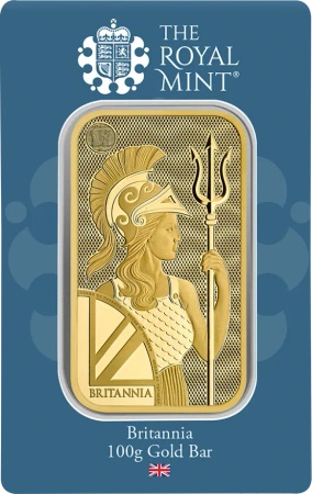 100g Britannia Sztabka Złota | Royal Mint