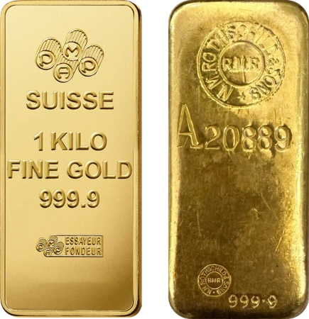 1 Kilogram Złota Sztabka | Różni Producenci | LBMA