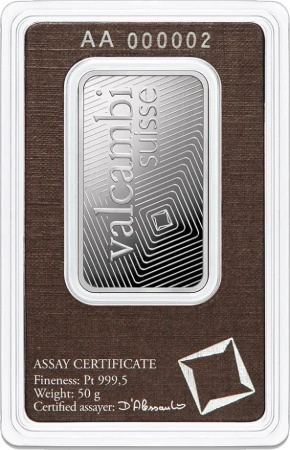 50g Platynowa Sztabka | Valcambi