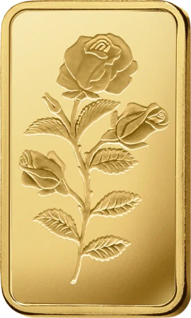 1g Złota Sztabka Róża | PAMP
