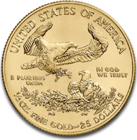 1/2 Uncji Amerykański Orzeł Złota Moneta | Mieszane Roczniki