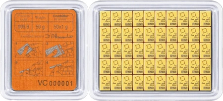 50 x 1 g CombiBar® Złota Sztabka | Valcambi