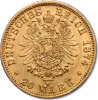 20 Marek Cesarz Niemiecki i Król Prus Wilhelm I Złota Moneta | 1871 -1888