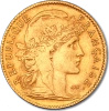 10 French Francs Marianne Rooster Gold Coin | 1899-1914