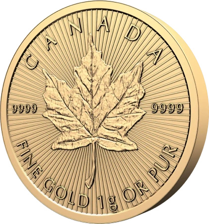 25 x 1g Liść Klonowy MapleGram Złote Monety | 2025