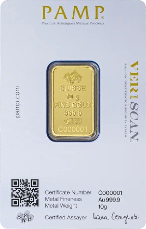 10g Sztabka złota | PAMP Fortuna | Z Ramką