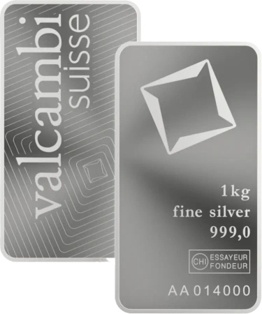 1 kg Srebrna Sztabka | Valcambi | Bita