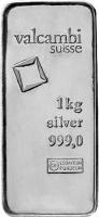 1 Kilogram Srebrna Sztabka | Valcambi