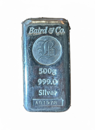 500g Srebrna Sztabka | Baird & Co.