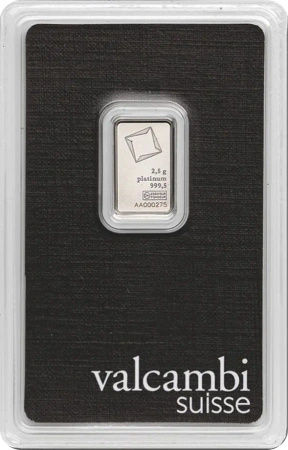 2.5g Platynowa Sztabka | Valcambi