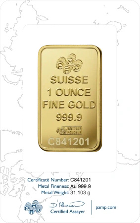 1 Uncja Złota Sztabka | PAMP Rosa