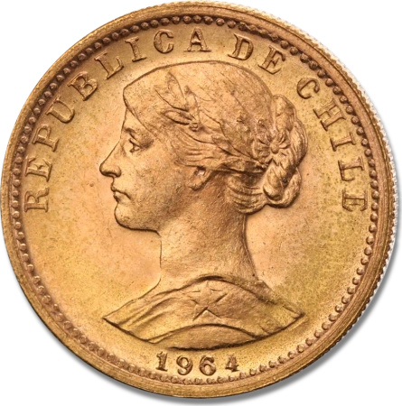 50 Peso Chile Złota Moneta | 1926 - 1980