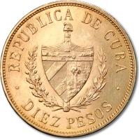 10 Cuban Pesos | Gold | 1902-1916