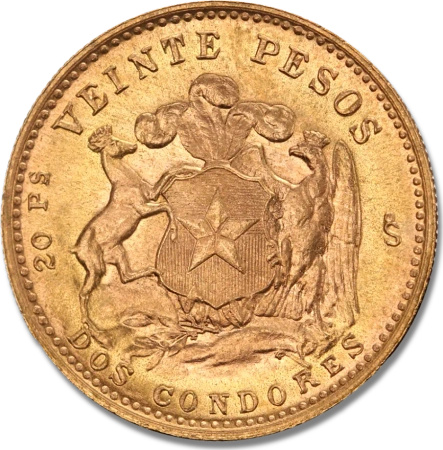 50 Peso Chile Złota Moneta | 1926 - 1980