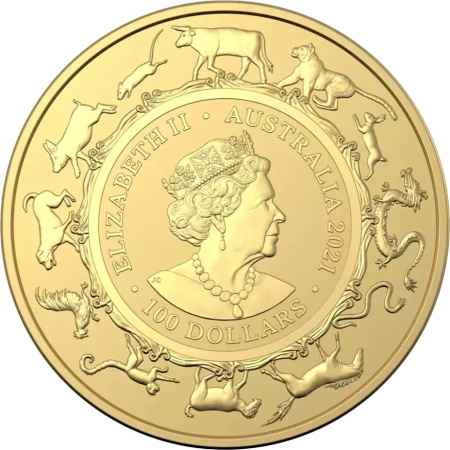 1 oz Rok Bawoła Złota Moneta | 2021