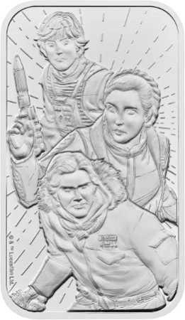 1 oz Star Wars Light Side Srebrna Sztabka | The Royal Mint