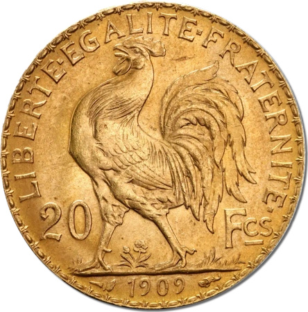 20 Franków Francja Marianna i Kogut Złota Moneta | 1899 -1914