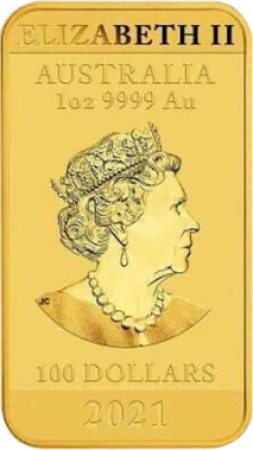 1 Uncja Smok Prostokątna Złota Moneta | Mieszane Roczniki