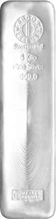 5kg Srebrna Sztabka | Argor-Heraeus