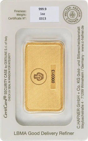 1 Uncja Złota Sztabka | C.Hafner