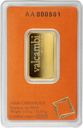 1/2 oz Złota Sztabka | Valcambi