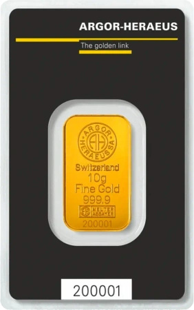 10g Sztabka złota | Argor-Heraeus