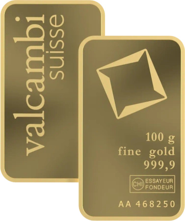 100g Złota Sztabka | Valcambi | Bita