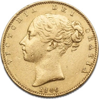 Pół Suwerena Królowa Wiktoria "Młoda Głowa" Złota Moneta | 1838 - 1885