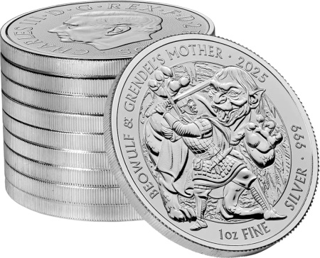 1 oz Beowulf & Grendel Mity i Legendy Srebrna Moneta | 2025