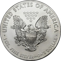 1 Uncja Amerykański Orzeł Srebrna Moneta | Mieszane Roczniki