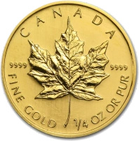 1/4 Uncji Liść Klonowy Złota Moneta | Mieszane Roczniki