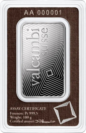 100g Platynowa Sztabka | Valcambi