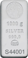 1 Kilo Srebrna Sztabka | Nadir Metal Rafineri
