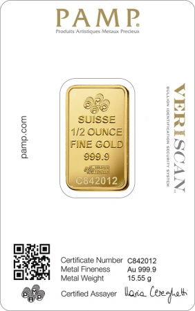 1/2 oz Złota Sztabka | PAMP Fortuna