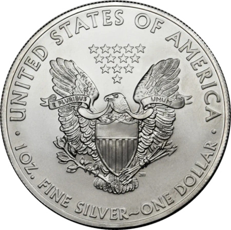 1 Uncja Amerykański Orzeł Srebrna Moneta | Mieszane Roczniki