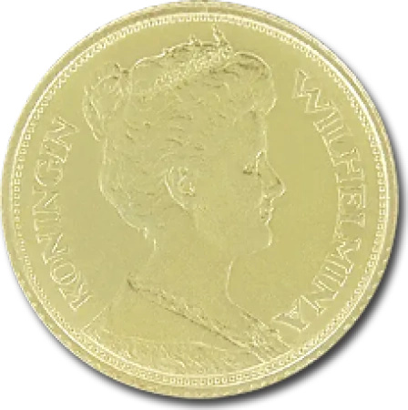 5 Dutch Guilders Wilhelmina | Gold | 1892-1933