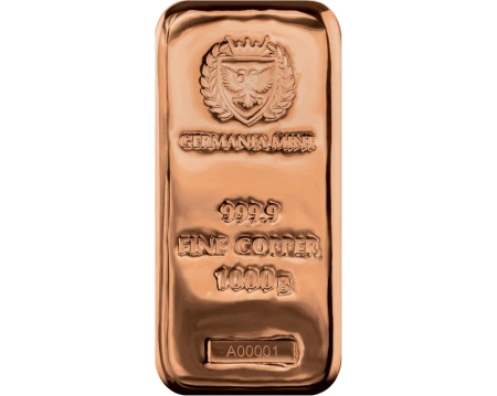 1 kg Sztabka Miedzi | Germania Mint