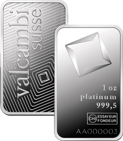 1 Uncja Platynowa Sztabka | Valcambi