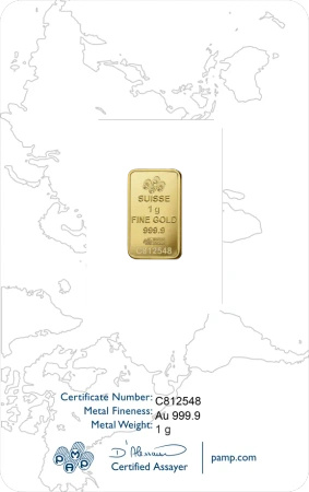 1g Złota Sztabka Róża | PAMP